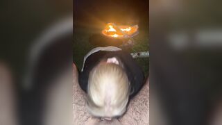 Amy Rose Sucks Hard Cock By Campfire