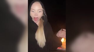Amy Rose Sucks Hard Cock By Campfire