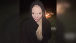 Amy Rose Sucks Hard Cock By Campfire