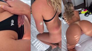Kirstentoosweet Strips Down Exposing Tan Lines