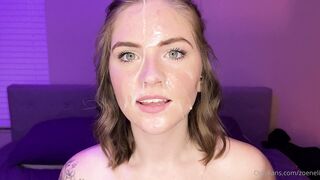 Zoe Neli Chugs A Giant Load After Blowjob