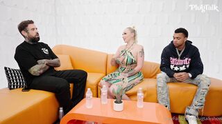 Alexis Andrews Spitroasts Two Cocks