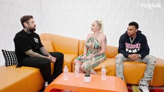 Alexis Andrews Spitroasts Two Cocks