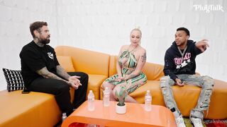 Alexis Andrews Spitroasts Two Cocks