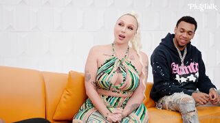 Alexis Andrews Spitroasts Two Cocks