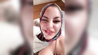 Kissa Sins Swallows Sloppy Load While Camping