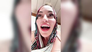 Kissa Sins Swallows Sloppy Load While Camping