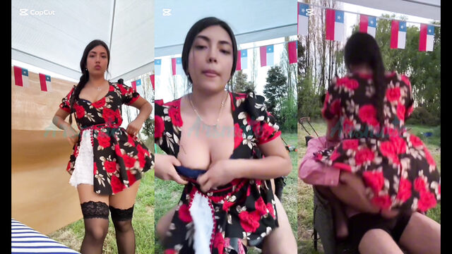 Jade Reyes Grinds Hard On A Big Cock Outdoors
