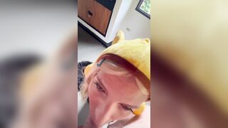 AleGarces666 Rides Man's Dick And Gulps Cum As Pikachu