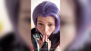 AleGarces666 Sucks Cock & Swallows Cum As Raven