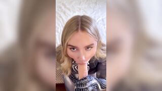 Anna Kopf Sucks Blonde Dildo as Spider Woman