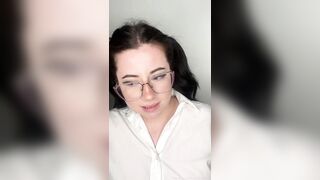 Yourgirlfriendval Rides Big Dildo As a Horny Nerd