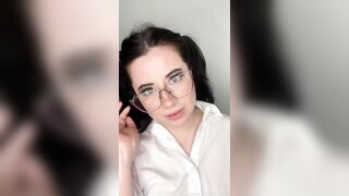 Yourgirlfriendval Rides Big Dildo As a Horny Nerd