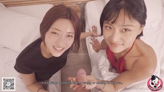 June Liu & Emiri Momota Get Wild Threesome Oral POV