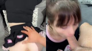 AlexaStone69 Sucks Sloppy Deep In A Messy Bun