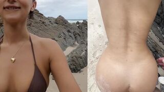Gracewearslace Pounded Her Big Sexy Ass At The Beach