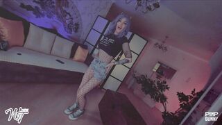 Wildtali Fills Her Ass With Dildo And Tentacle In Fishnets