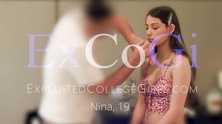 Nina Nieves Washes Up Her Wet Body After A Hot Facial