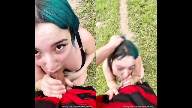 Belle Belinha Performs Sloppy Oral Outdoors