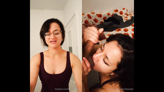 CherryBlosmGirl Experiences Blowjob Leading To Makeup