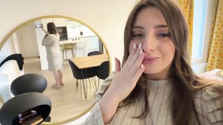 Barista Luna Doll Displays Her Wet Pussy At Home