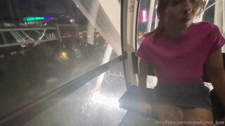 Snowbunni_bne Gets Blowjob With Cum On Ferris Wheel