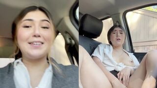 OnlySeraphineXxx Explores Her Wet Pussy In The Car