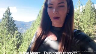 AvaMoorex Unleashes Her Dildo In The Forest