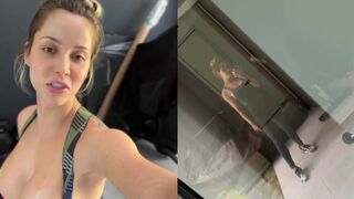 Kim Tylor Strips Her Big Ass While Lifting Weights