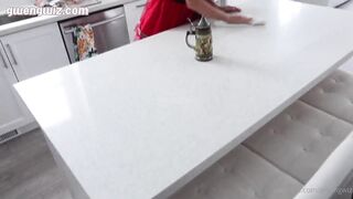Maid Gwen Gwiz Fucks Her Boss In The Kitchen