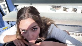 Hope Heaven Gets Public Blowjob In The Cable Car