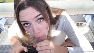Hope Heaven Gets Public Blowjob In The Cable Car