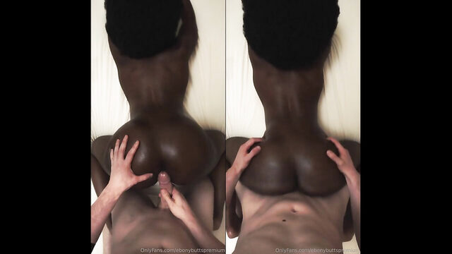 Ebony Butts Groans Intensely While Taking A Hard Pounding Doggy Style