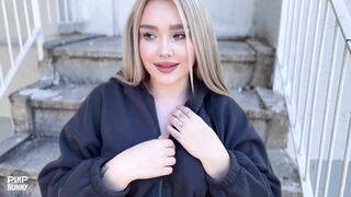 Blondessa Bares Her Private Parts On A Street Date